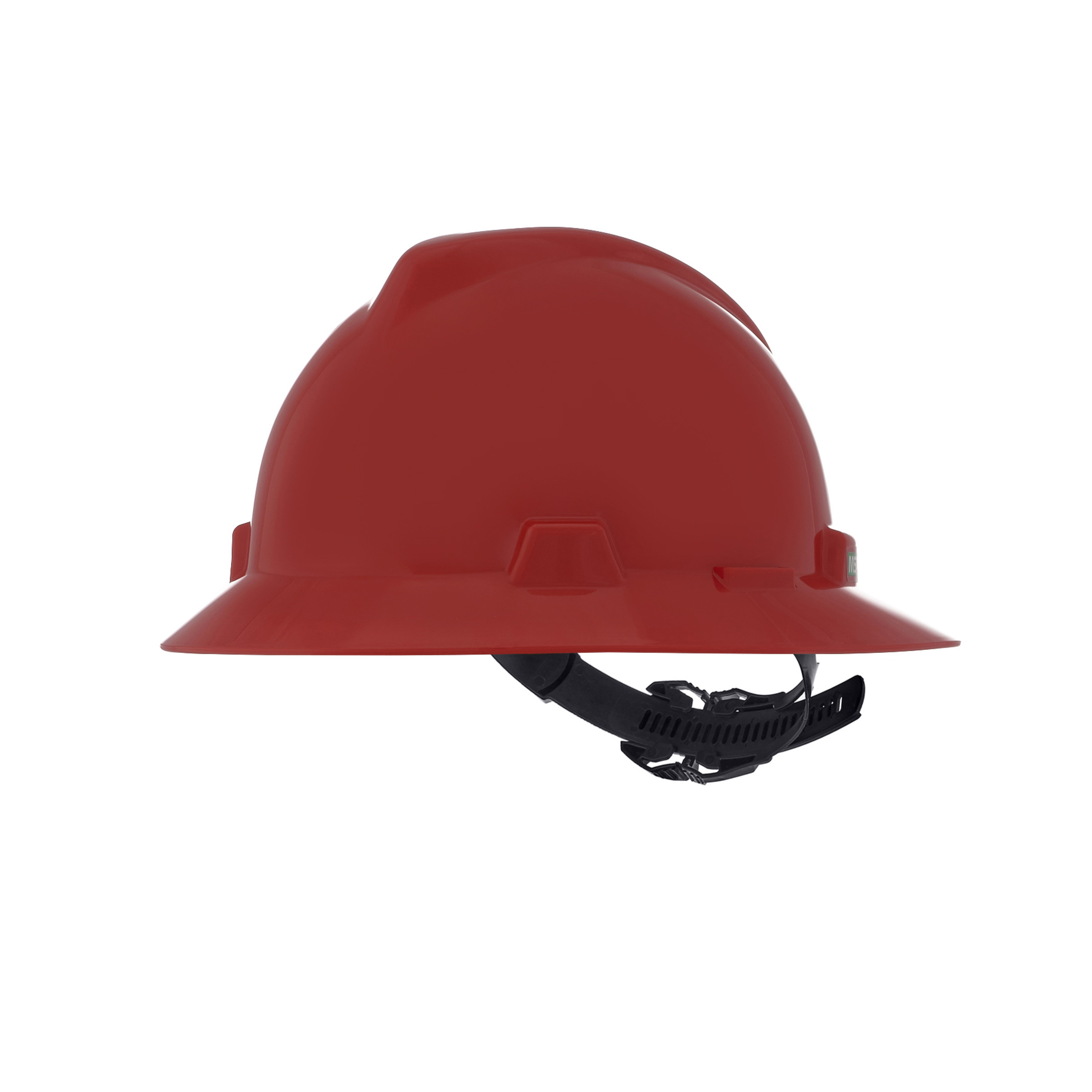 V-Gard Slotted Full-Brim Hat, Red, w/1-Touch Suspension